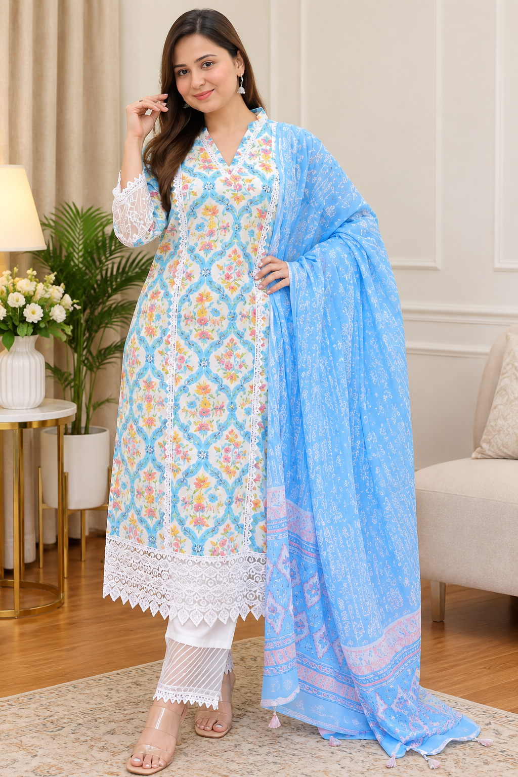 Elegant Cotton Three Piece - Image 2