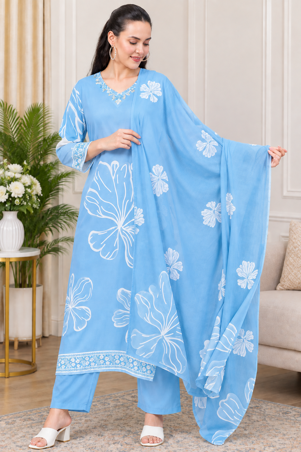 Elegant Cotton Three Piece - Image 3