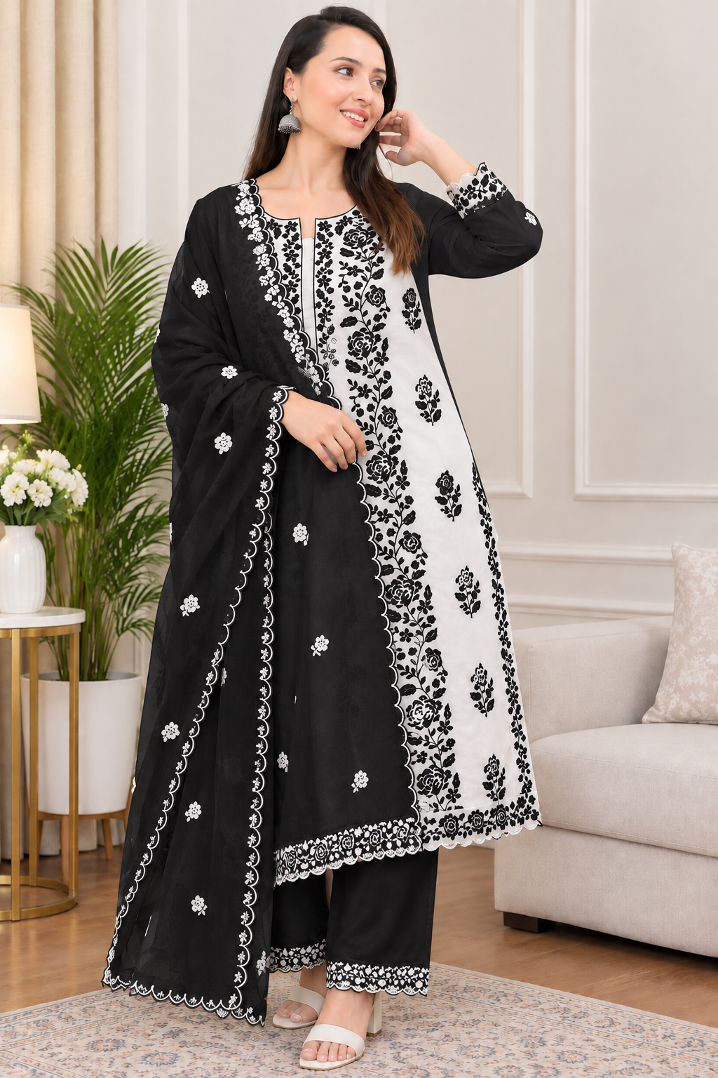 Elegant Cotton Three Piece - Image 2