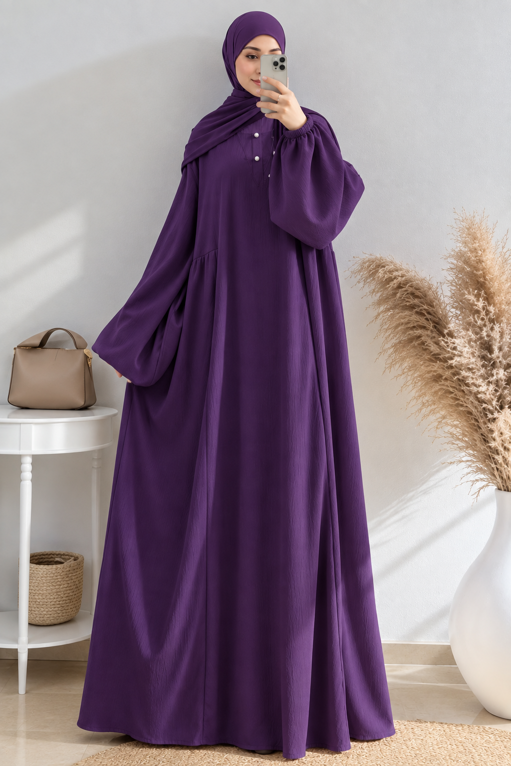 Rasheda Women's Wear Premium Embroidered Flared Burqa - Image 3