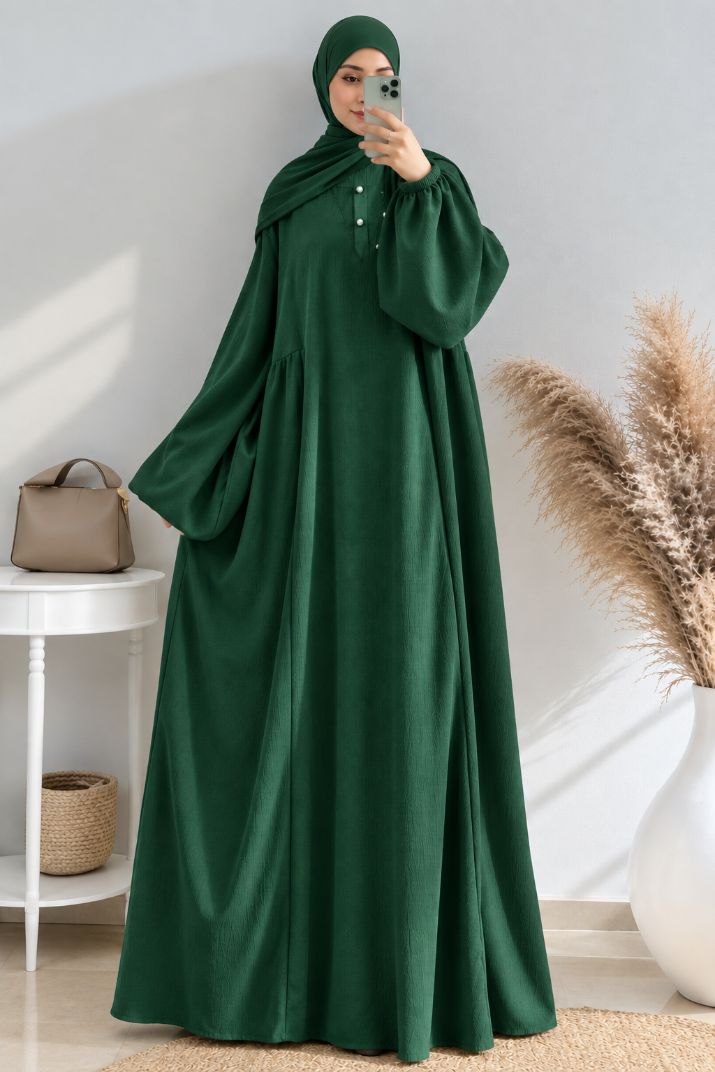 Rasheda Women's Wear Premium Embroidered Flared Burqa - Image 2