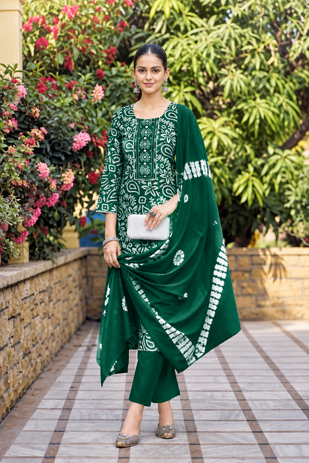 Elegant Cotton Three Piece - Image 3