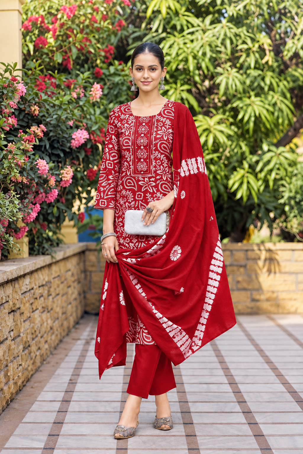 Elegant Cotton Three Piece - Image 2